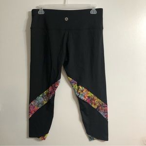 Women’s leggings high rise soft stretchy floral graphic black. XLP